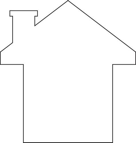 2d metal house cutout|Free Printable House Outline .